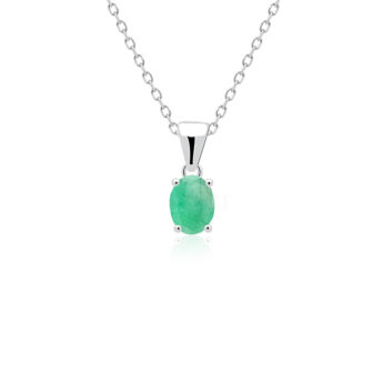 Zawieszka srebrna ze szmaragdem