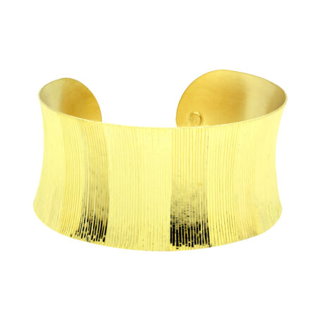 Bransoletka srebrna pozłacana szeroka diamentowana bangle