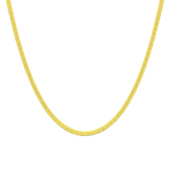 Choker łańcuszek żmijka srebrny pozłacany 40 cm
