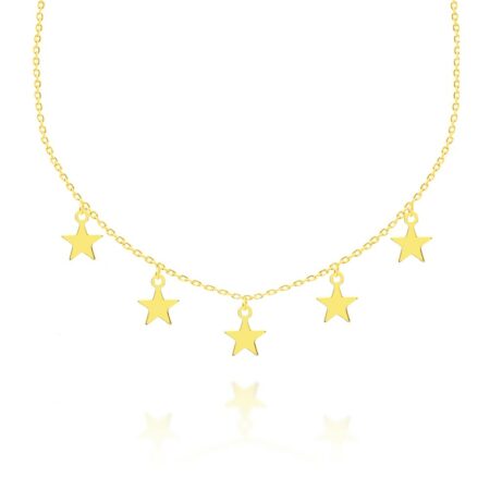 Choker złoty z gwiazdkami