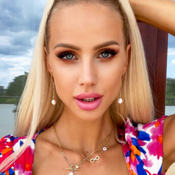Choker na szyję srebrny pozłacany z infinity i perełkami swarovskiego