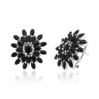 Kolczyki wysadzane szafirami srebrne unikatowe