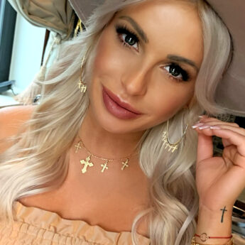 Choker na szyję srebrny pozłacany z krzyżami