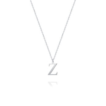 Naszyjnik z literką Z srebrny 1 cm