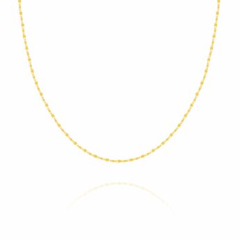 Złoty łańcuszek – splot blaszki pełne