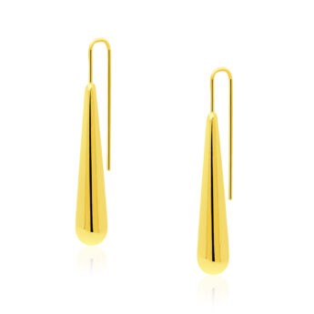 Kolczyki krople długie srebrne pozłacane