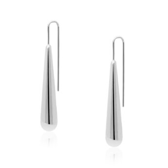 Kolczyki krople długie srebrne