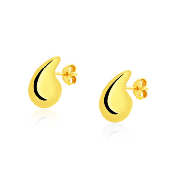 Kolczyki krople srebrne pozłacane