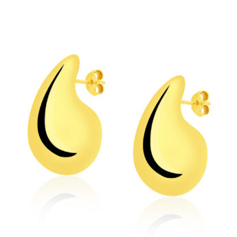 Kolczyki krople srebrne pozłacane eleganckie