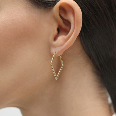Kolczyki złote geometryczne