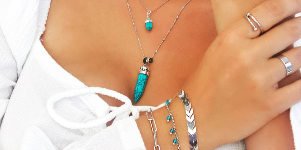 naszyjniki z turkusem krysztaly