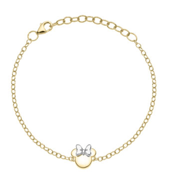 Disney – NOWOŚĆ – srebrna pozłacana bransoletka Minnie