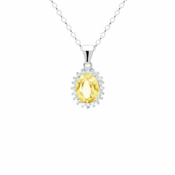 Zawieszka srebrna cytryn szczęście i obfitość