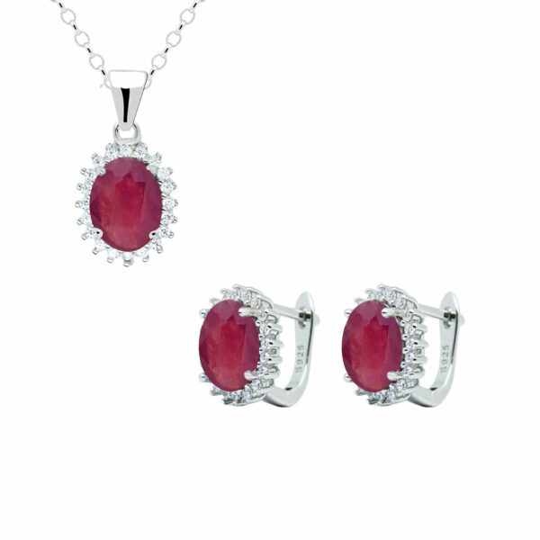 komplet 1 - ametyst, topaz, rubin, cytryn