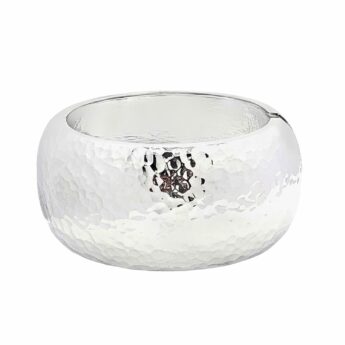 Bransoletka Bangle okrągła młotkowana – stal szlachetna