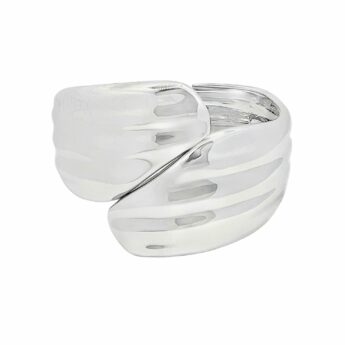 Bransoletka Bangle geometryczna falowana – stal szlachetna