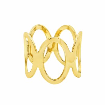 Bransoletka Bangle ażurowe koła – stal szlachetna