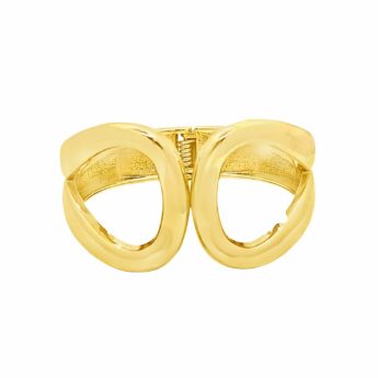 Bransoletka Bangle abstrakcyjne owale – stal szlachetna