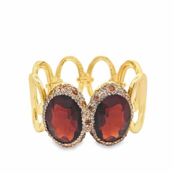 Bransoletka Bangle Kryształ Swarovskiego bordowy