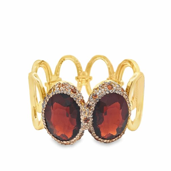 Bransoletka Bangle Kryształ Swarovskiego bordowy