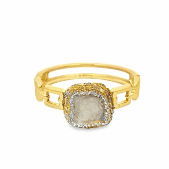 Bransoletka Bangle Glamour Kryształ Górski – stal szlachetna