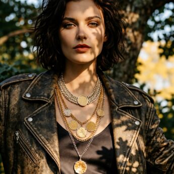 Naszyjnik kaskadowy Vintage – stal szlachetna