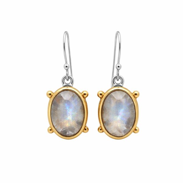 Artystyczne kolczyki z Kamieniem Księżycowym