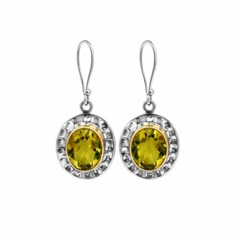 Artystyczne kolczyki z Oliwinem