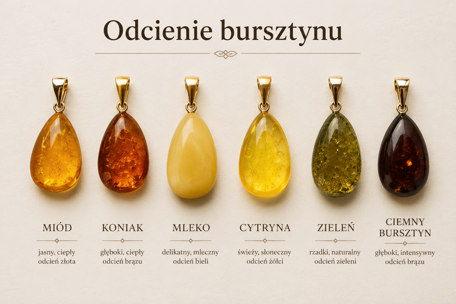 odcienie bursztynu