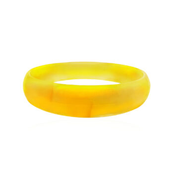 Żółta transparentna bransoletka bangle z żywicy
