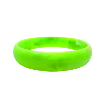 Limonkowa bransoletka bangle z żywicy szeroka