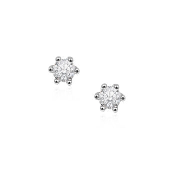 Srebrne kolczyki sztyfty z moissanitami 0,60 ct w szlifie brylantowym