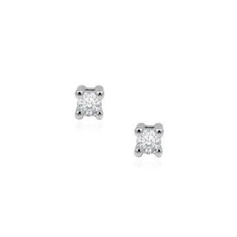 Srebrne kolczyki sztyfty z moissanitami 0,12 ct o średnicy 2,5 mm