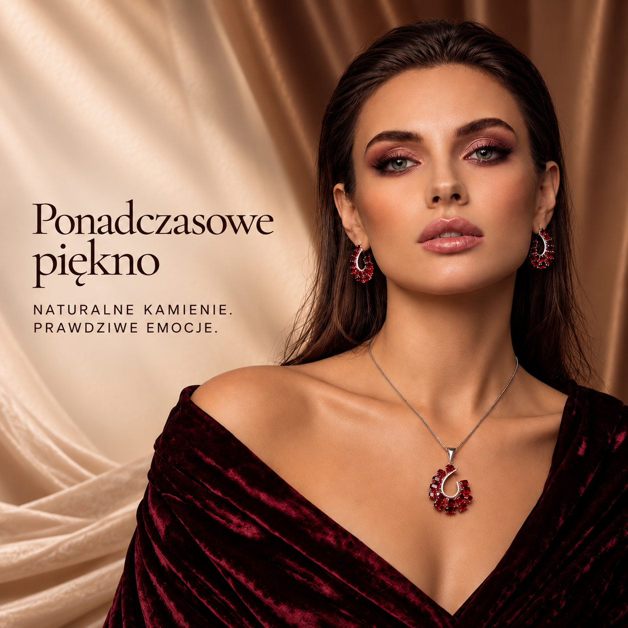 Ponadczasowe piękno z czerwonymi kamieniami BERYL